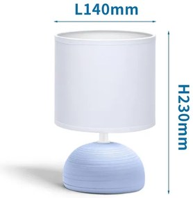 Aigostar - Lampada da tavolo 1xE14/40W/230V blu/bianco