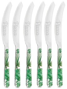 Set 6 Coltelli per Pizza Jungle Leaf - Neva Posateria Creativa