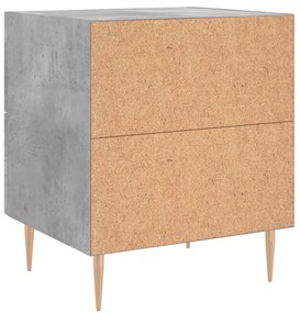 Comodini 2 pz Grigio Cemento 40x35x47,5 cm in Legno Multistrato