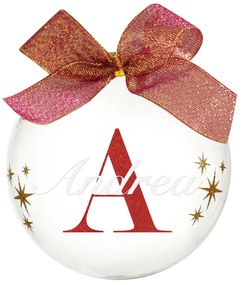 Pallina natale con nome Andrea 10 cm