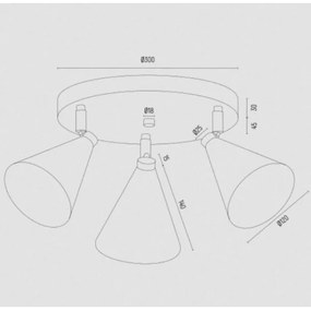 Argon 6245 - Faretto LUCINDA 3xE14/7W/230V verde