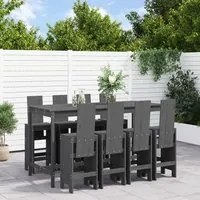 Set Bar da Giardino 9 pz Grigio in Legno Massello di Pino 3157789