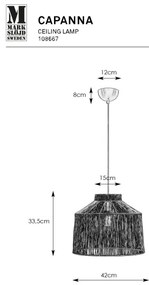 Markslöjd 108667 - Lampadario a sospensione con filo CAPANNA 1xE27/40W/230V ottone