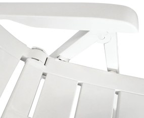 Set da Pranzo da Giardino 11 pz in Plastica Bianco