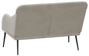 Panca grigio chiaro 110x76x80 cm in velluto