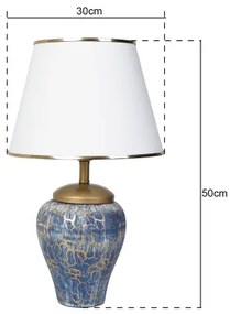 Lampada da tavolo 1xE27/40W/230V blu/oro