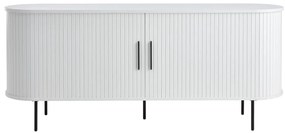 Cassettiera bianca con ante scorrevoli 180x76x45 cm Nola – Unique Furniture