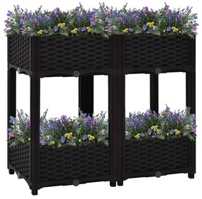 Fioriera Rialzata 80x40x71 Cm İn Polipropilene /
