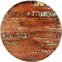 Piano per Tavolo 70x3,8 cm Rotondo Legno Massello di Recupero 370028