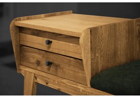 Panca in rovere con cassetti con seduta verde Retro - The Beds
