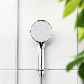 Soffione per doccia color argento lucido in plastica ø 9,5 cm Uno – Allstar