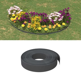 Bordature Da Giardino 2 Pz Grigie 10 M 10 Cm İn Polietilene /