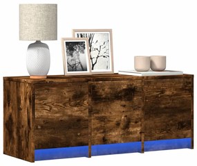 Mobile Porta Tv Con Led Rovere Fumo 97x34x40 Cm İn Truciolato /