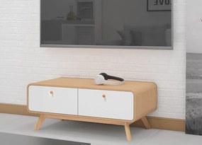 Mobile TV bianco effetto rovere 100x40 cm Cassie - Støraa