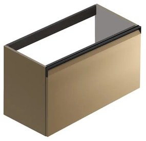 Mobile da bagno sospeso sotto lavabo Fusion L 79.5 x H 40 x P 45.5 cm giallo, 1 cassetto