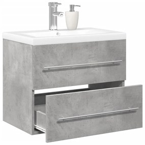 Set Mobili Da Bagno 2 Pz Grigio Cemento İn Legno Multistrato /
