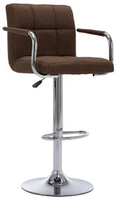 Sedia Da Bar Marrone İn Tessuto /