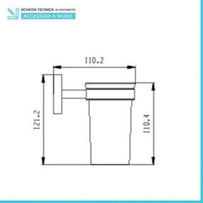 Set accessori a muro 3 pezzi in acciaio nero opaco e viti incluse Chic Black