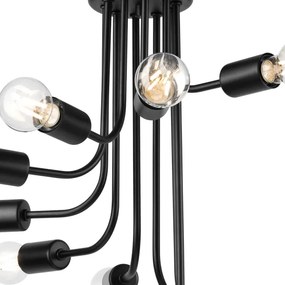 Lampadario a plafone TRINITY 10xE27/15W/230V nero