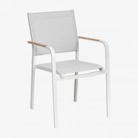 Pack 4 sedie da giardino impilabili in alluminio Archer Gardenia - Sklum