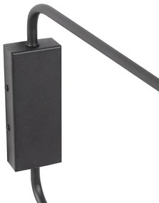 Applique da parete di design nera 2 luci orientabili - Lune