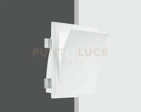 Applique anima bianco 2 luci e14 25,5x17,5x31,5cm in gesso vernicia...