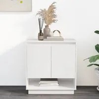 Credenza Bianco Lucido 70x41x75 cm in Truciolato 809545