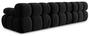 Divano in velluto nero 282 cm Bellis - Micadoni Home