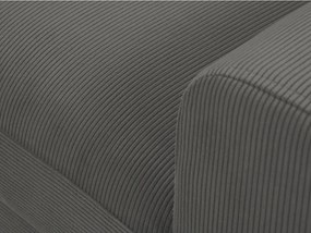 Divano angolare grigio scuro allungabile e con contenitore (con penisola a sinistra/con chaise lounge) con rivestimento in velluto a coste Kyoto – Cosmopolitan Design