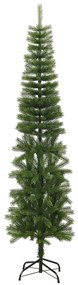 Albero di Natale Artificiale Sottile con Base in PE, 240 cm