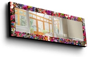 Specchio da parete 120x40 cm pino/fiori