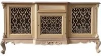 Credenza 3 porte 1 cassetto classica barocco legno grezzo incisa 174x60x92 - Mobili 2G