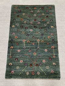 Loribaft Tappeto persiano 100x60 Verde (Iran) Annodato A Mano