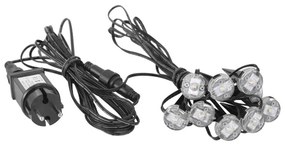 Eglo 98184 - Catena decorativa da esterno LED SPINETOLI 9xLED 10m IP65 bianco caldo