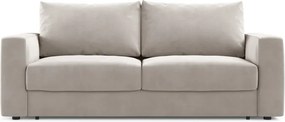 Divano letto Grena 3 posti con contenitore in velluto – 205×100×90 cm