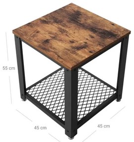 Tavolino ELDUR marrone/nero