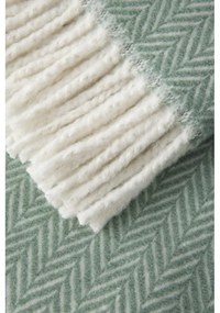 Plaid verde chiaro con contenuto di cotone , 140 x 180 cm Skyline - Euromant