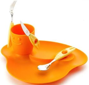 Set 5pz Pappa Bambini - Piatto, Bicchiere e Posate - Party - Rivadossi