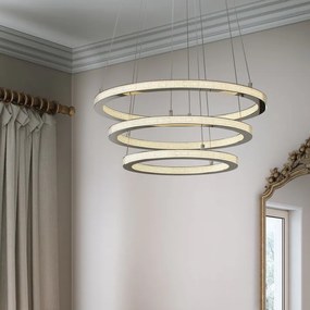 Lampadario LED neoclassico Shokia grigio Ø60cm, luce naturale 10680 lumen, INSPIRE