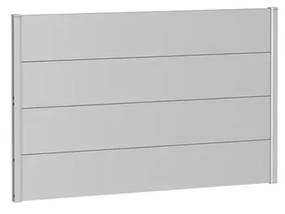 Pannello in acciaio argento metallizzato 145 x 91 cm, spessore 44 mm