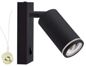 Faretto da parete con interruttore 1xGU10/35W/230V nero