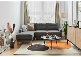 Divano letto variabile grigio scuro ad angolo Pop - Bonami Selection