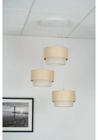 Brilagi - Lampadario a cavo ARIZONA BOHO 3xE27/15W/230V beige/bianco