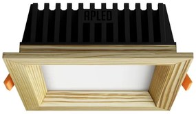 APLED -Lampada LED SQUARE WOODLINE LED/6W/230V 4000K 12x12 cm pino legno solido
