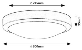 Rabalux 75008 - Plafoniera da bagno KLEMENTINE 2xE27/40W/230V IP44