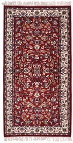 Isfahan Tappeto 140x70 Rosso (Indian) Annodato A Mano
