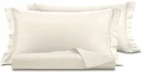 Parure copripiumino matrimoniale raso panna SmartDecoHome