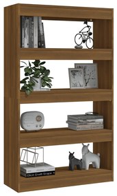 Libreria/Divisorio Rovere Marrone 80x30x135 cm in Truciolato