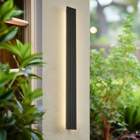 Applique da esterni a LED Melira Lucande, Nero, Alluminio, Moderno, Applique LED da esterni