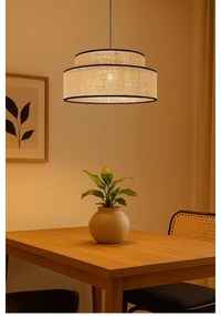 Lampadario a sospensione con filo BOHO 1xE27/60W/230V diametro 40 cm beige